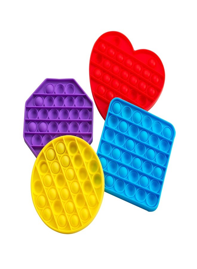 Excellerations Sensory Pop Fidget Toy Set of 4 - Push Pop Bubble Fidget Sensory Toy, Calming Self-Regulation Tools for Stress & Anxiety Relief, Fun for Kids and Adults - Image 1